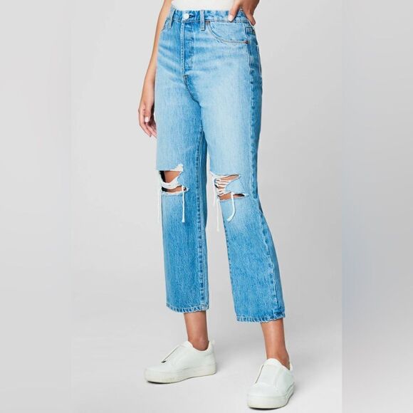 NWT BLANK NYC Baxter Rib Cage Jean With Ripped Knee Size 30 - Picture 14 of 16